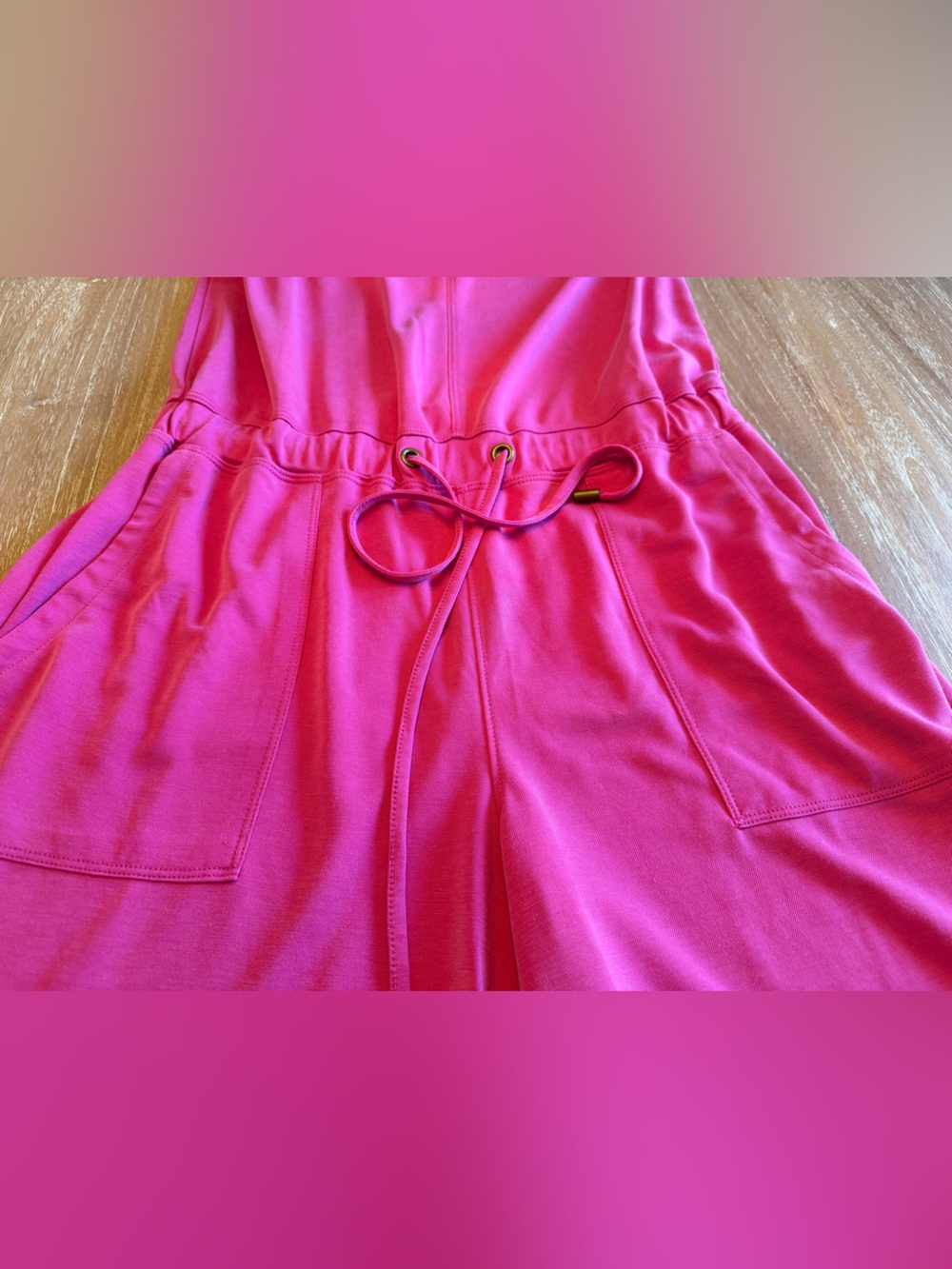 Lou & Grey Hot Pink Sleeveless Jumpsuit - Picture 2 of 4